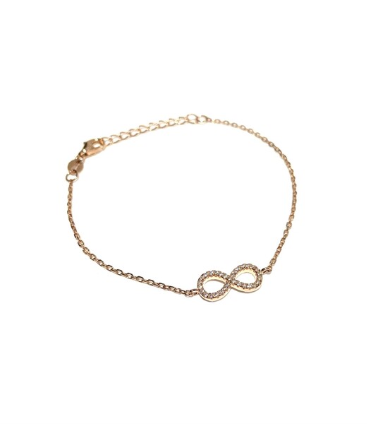 Rose gold infinity anklet deals