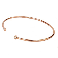 ROSE GOLD CZ OPEN BANGLE