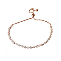 ROSE GOLD ADJUSTABLE CZ BRACELET