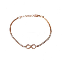 ROSE GOLD CZ INFINITY BRACELET