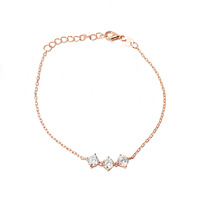 ROSE GOLD 3 CZ BRACELET