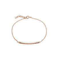 ROSE GOLD CZ BAR BRACELET