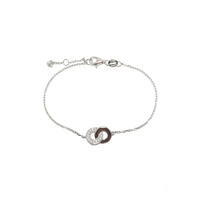 STERLING SILVER INTERLOCK CIRCLE BRACELET