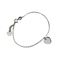 STERLING SILVER BRACELET WITH HEART