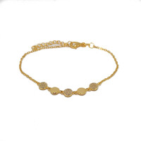 YELLOW GOLD MULTI DISC BRACELET