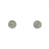 STERLING SILVER CZ CIRCLE STUDS