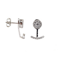 STERLING SILVER MINI CZ EAR JACKETS