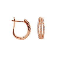 ROSE GOLD U SHAPED HOOPS