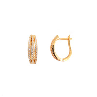 YELLOW GOLD U SHAPED HOOPS