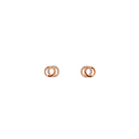 ROSE GOLD TWO CIRCLE STUDS