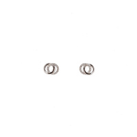 STERLING SILVER TWO CIRCLE STUDS