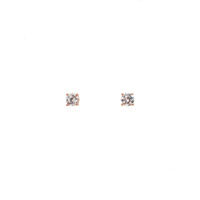 ROSE GOLD 6mm CLAW SET CZ STUDS