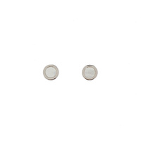 STERLING SILVER MOTHER OF PEARL DISC STUDS
