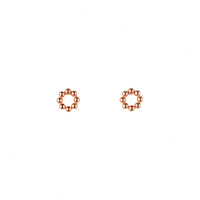 ROSE GOLD DOT CIRCLE STUDS