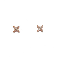 ROSE GOLD CROSS STUDS