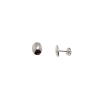 STERLING SILVER SOLID OVAL STUDS