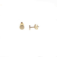 YELLOW GOLD SMALL DISC STUDS