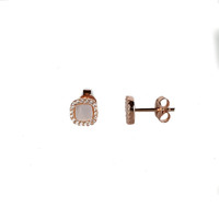 ROSE GOLD MOTHER OF PEARL SQUARE STUDS