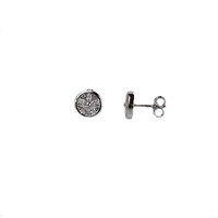 STERLING SILVER MOSAIC DISC STUDS