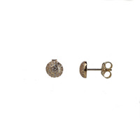 YELLOW GOLD CZ DOME STUDS