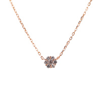 ROSE GOLD CZ CLUSTER PENDANT