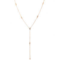 ROSE GOLD CZ DROP NECKLACE