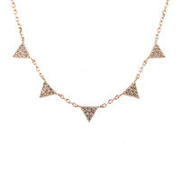 ROSE GOLD FIVE TRIANGLE NECKLACE