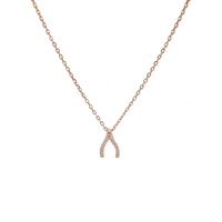 ROSE GOLD WISHBONE NECKLACE
