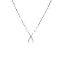 STERLING SILVER WISHBONE NECKLACE