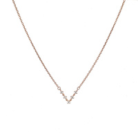 ROSE GOLD V CUBIC ZIRCONIA NECKLACE