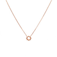ROSE GOLD DOT CIRCLE NECKLACE