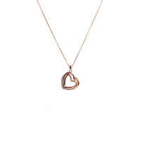 ROSE GOLD TRIPLE HEART NECKLACE