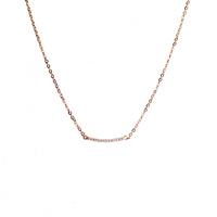 ROSE GOLD CURVED BAR NECKLACE