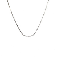 STERLING SILVER CURVED BAR NECKLACE