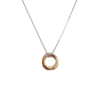 TRI COLOUR THREE CIRCLE NECKLACE