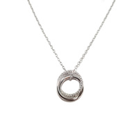 STERLING SILVER THREE CIRCLE