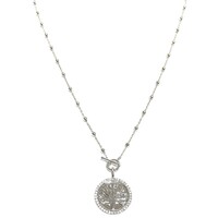 STERLING SILVER BALL CHAIN TREE OF LIFE NECKLACE