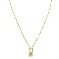 YELLOW GOLD PADLOCK NECKLACE