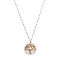 ROSE GOLD MOTHER OF PEARL TREE OF LIFE NECKLACE