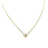 YELLOW GOLD STAR NECKLACE