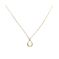 ROSE GOLD MOTHER OF PEARL TEARDROP NECKLACE