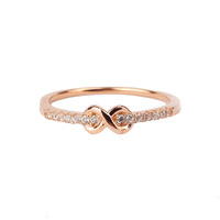 ROSE GOLD CZ BAND INFINITY RING