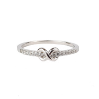 STERLING SILVER CZ BAND INFINITY RING
