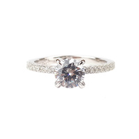 STERLING SILVER PAVE BAND WITH CZ