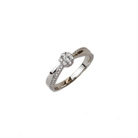 STERLING SILVER CZ CLUSTER RING