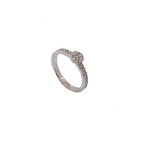 STERLING SILVER CHANNEL SET CZ CLUSTER RING