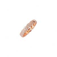 ROSE GOLD SQUARE CZ BAND RING 