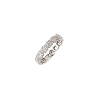 STERLING SILVER SQUARE CZ BAND RING 