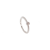 STERLING SILVER SMALL CZ RING WITH DOTS