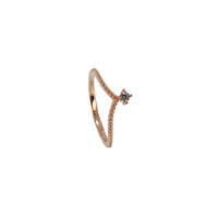 ROSE GOLD POINTED RING